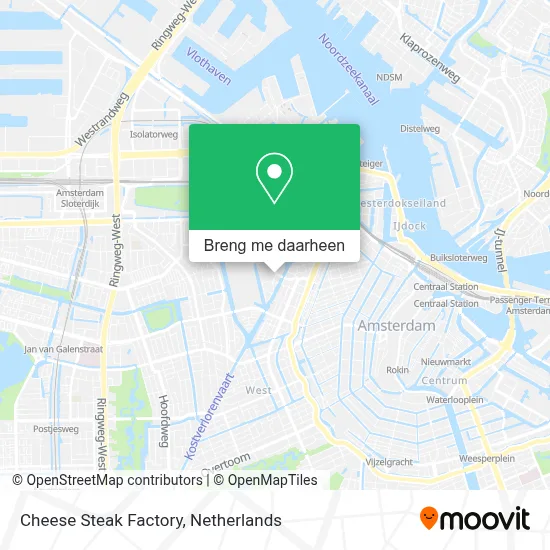 Cheese Steak Factory kaart