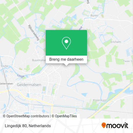 Lingedijk 80 kaart