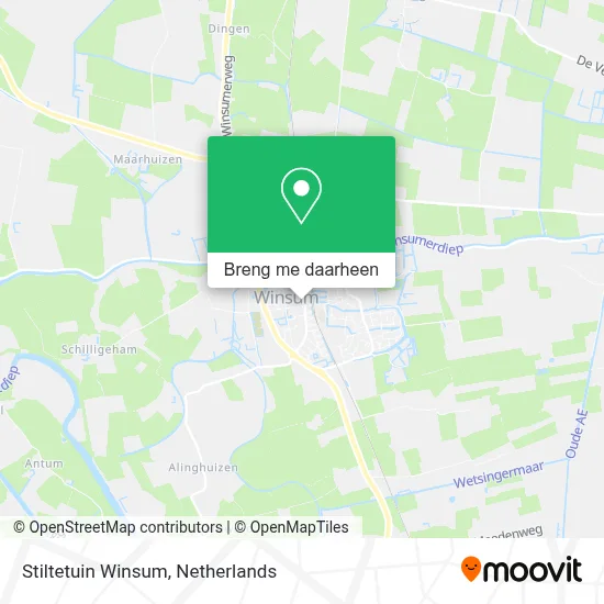 Stiltetuin Winsum kaart