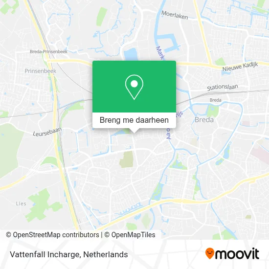 Vattenfall Incharge kaart