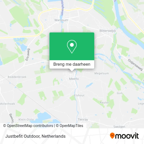 Justbefit Outdoor kaart