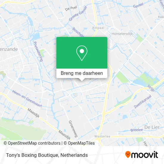 Tony's Boxing Boutique kaart