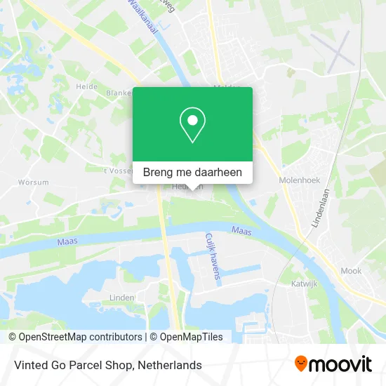 Vinted Go Parcel Shop kaart