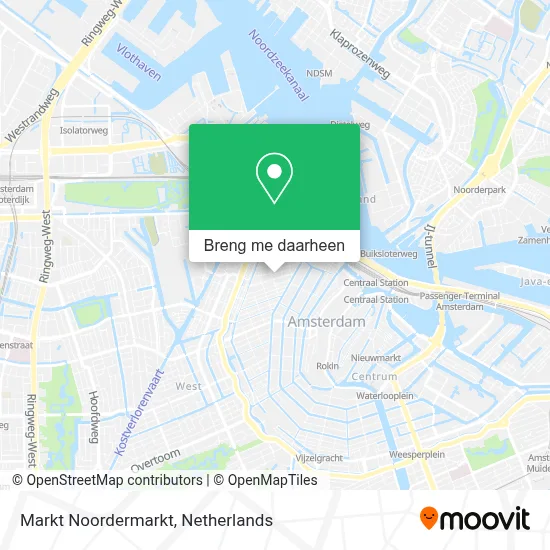Markt Noordermarkt kaart