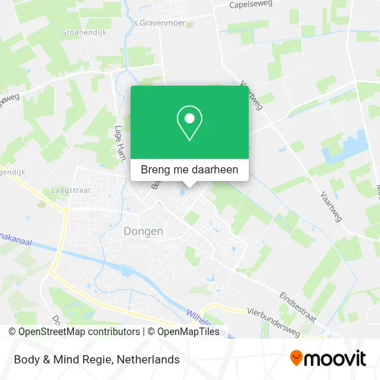Body & Mind Regie kaart