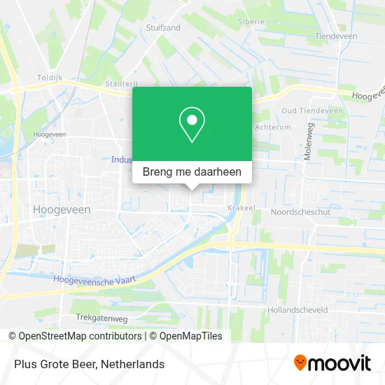 Plus Grote Beer kaart