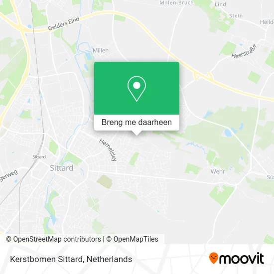Kerstbomen Sittard kaart