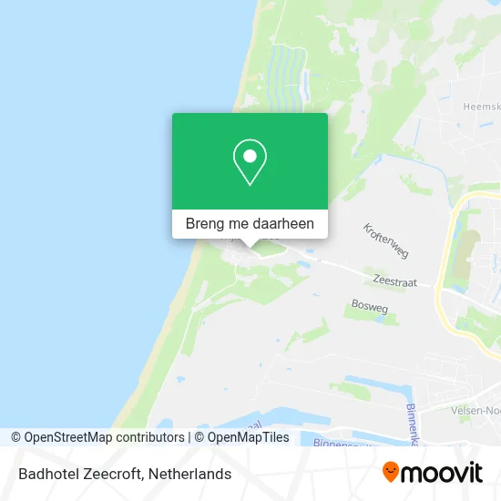 Badhotel Zeecroft kaart