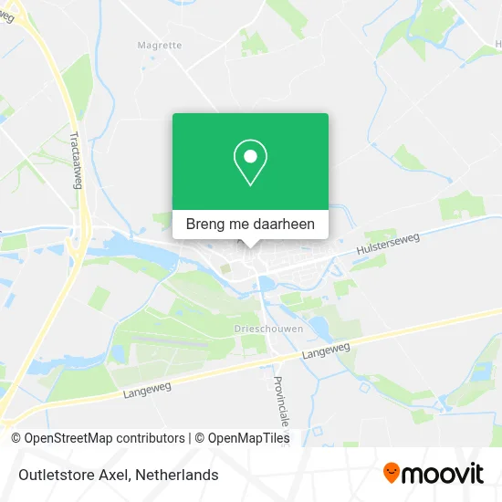 Outletstore Axel kaart