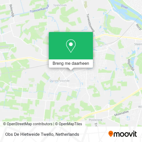 Obs De Hietweide Twello kaart