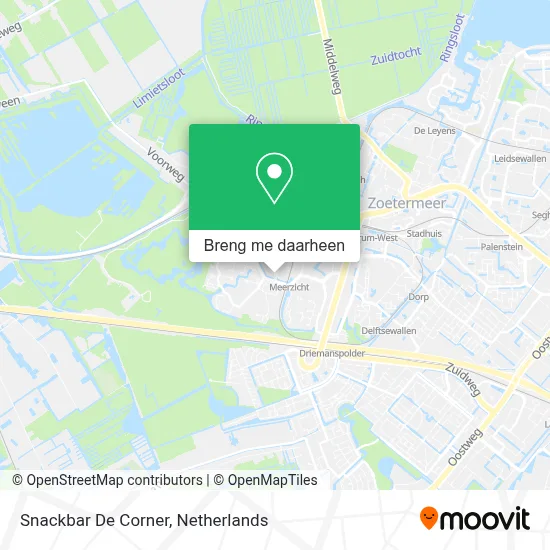 Snackbar De Corner kaart