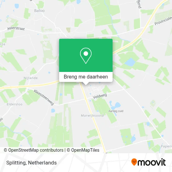 Splitting kaart