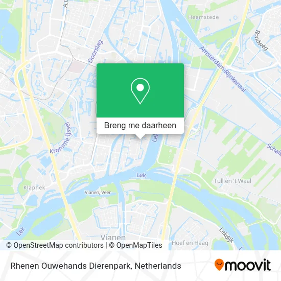 Rhenen Ouwehands Dierenpark kaart