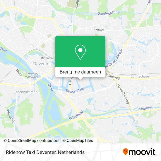 Ridenow Taxi Deventer kaart