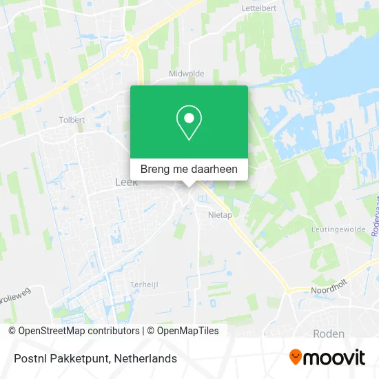 Postnl Pakketpunt kaart