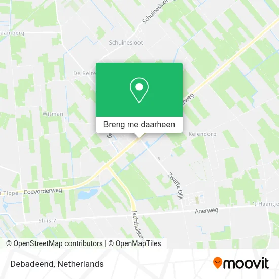 Debadeend kaart