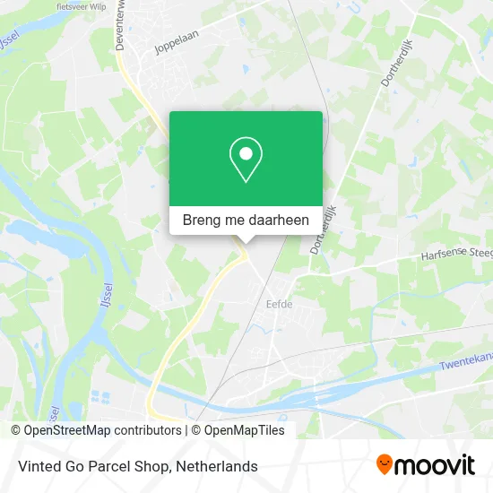 Vinted Go Parcel Shop kaart