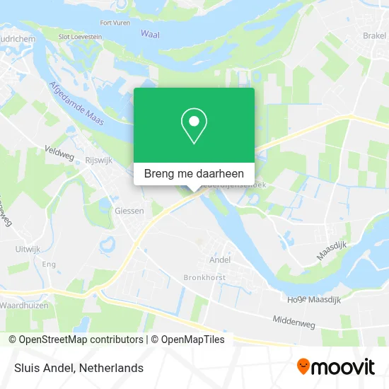 Sluis Andel kaart