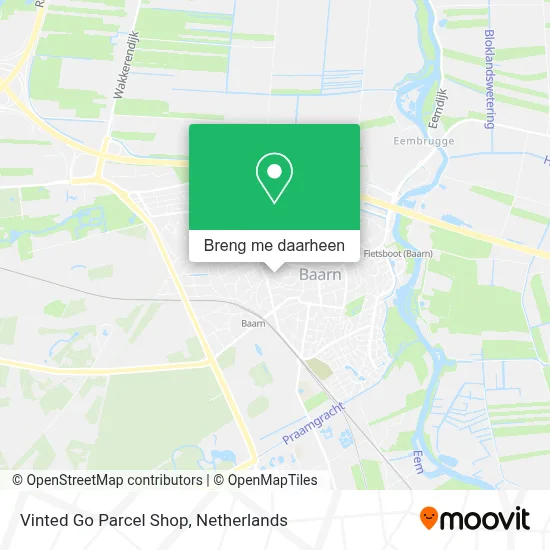 Vinted Go Parcel Shop kaart