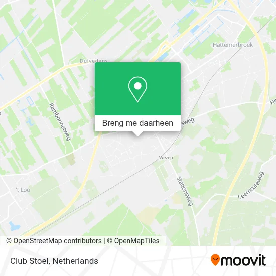 Club Stoel kaart