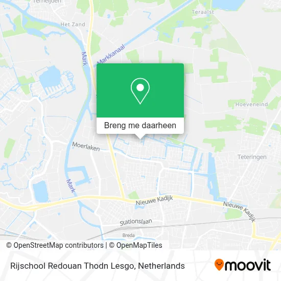 Rijschool Redouan Thodn Lesgo kaart