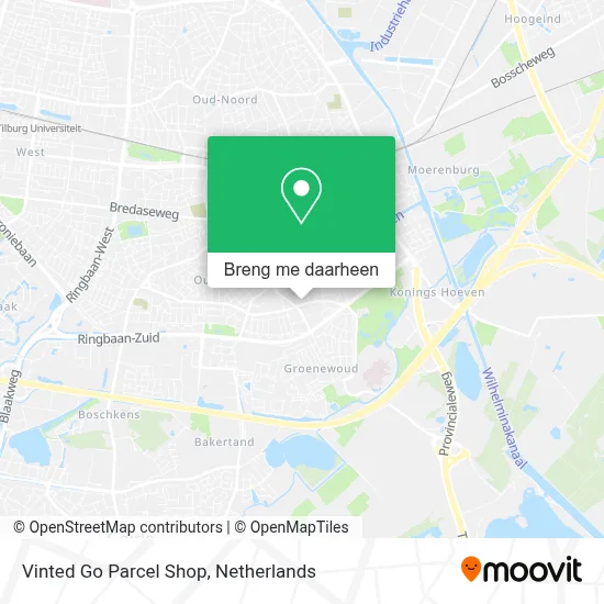 Vinted Go Parcel Shop kaart