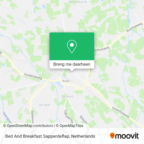 Bed And Breakfast Sapperdeflap kaart