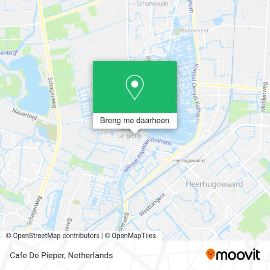Cafe De Pieper kaart