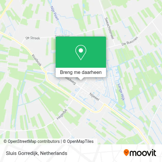 Sluis Gorredijk kaart