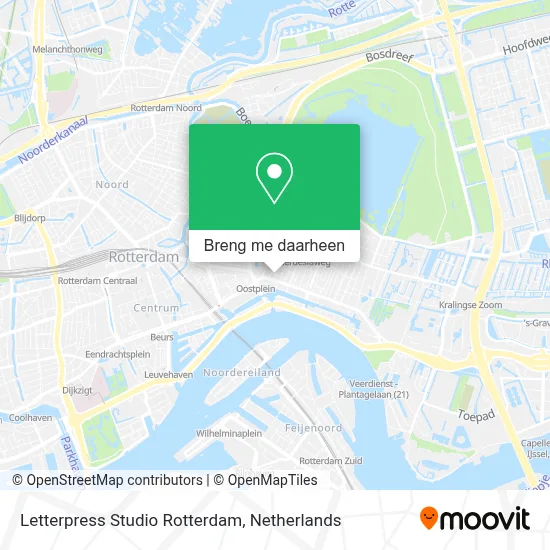 Letterpress Studio Rotterdam kaart