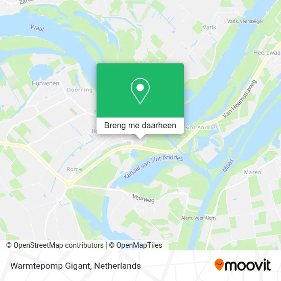 Warmtepomp Gigant kaart