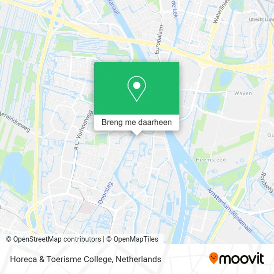Horeca & Toerisme College kaart