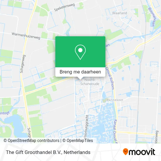 The Gift Groothandel B.V. kaart