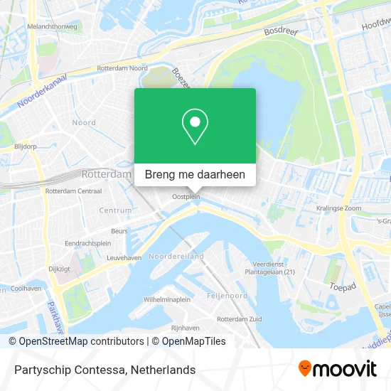 Partyschip Contessa kaart