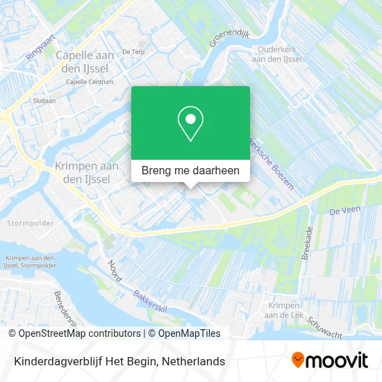 Kinderdagverblijf Het Begin kaart