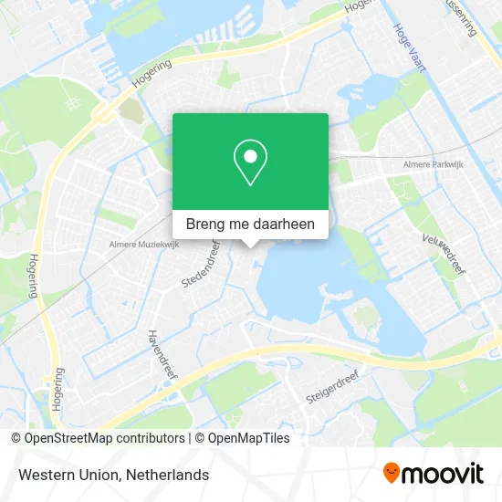 Western Union kaart