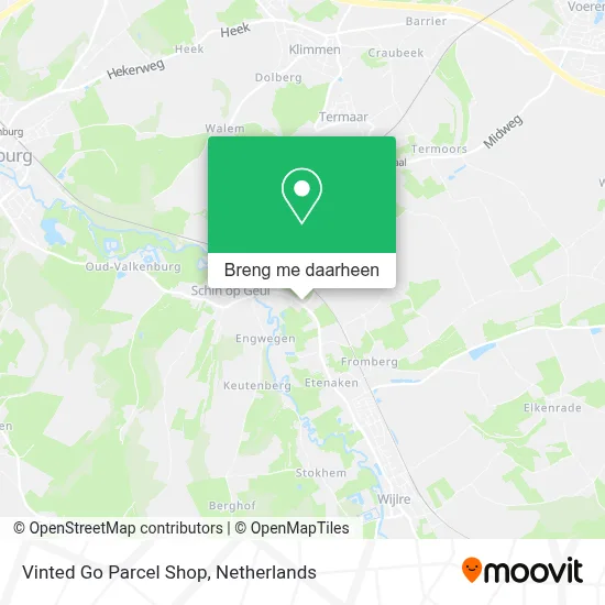 Vinted Go Parcel Shop kaart