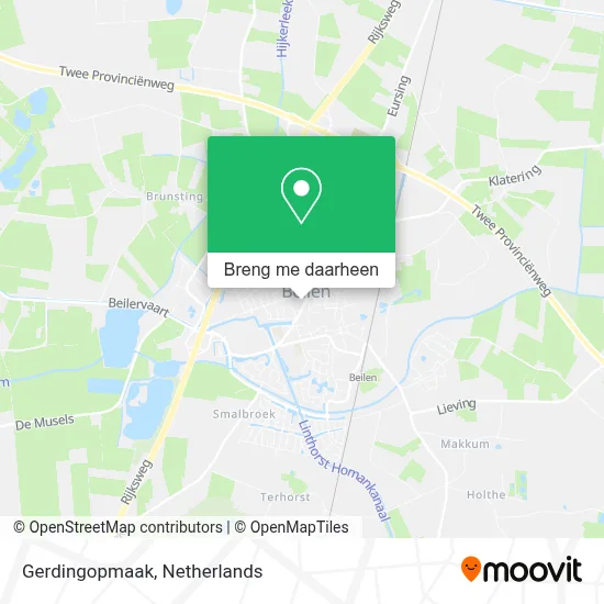 Gerdingopmaak kaart