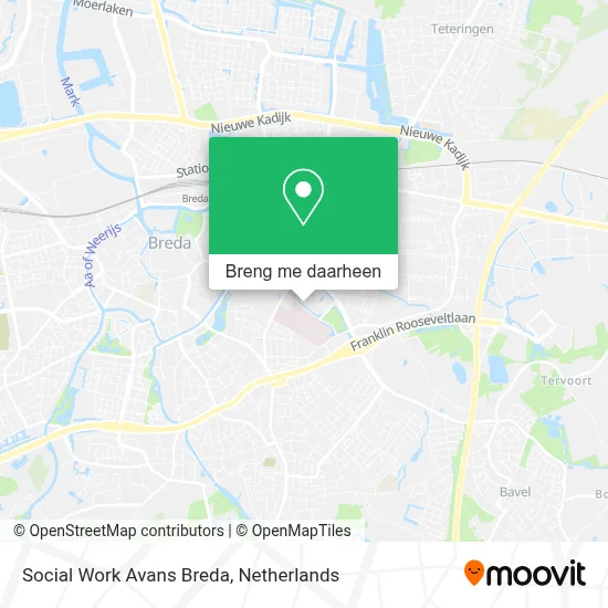 Social Work Avans Breda kaart