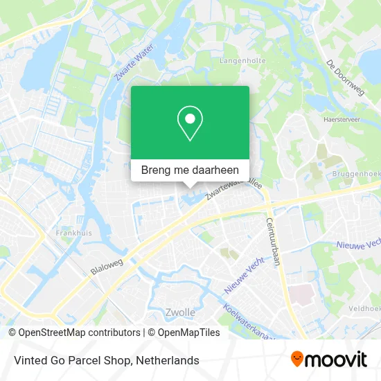 Vinted Go Parcel Shop kaart