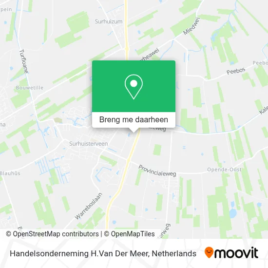 Handelsonderneming H.Van Der Meer kaart