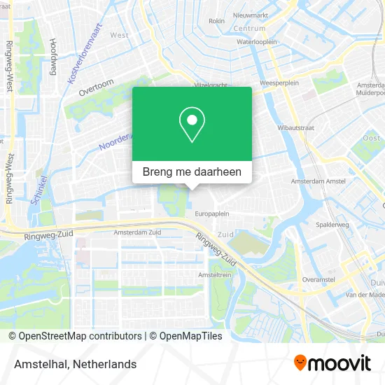 Amstelhal kaart