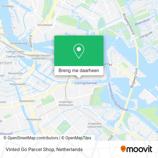 Vinted Go Parcel Shop kaart