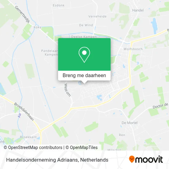 Handelsonderneming Adriaans kaart