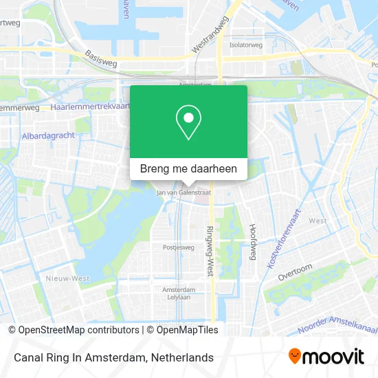 Canal Ring In Amsterdam kaart