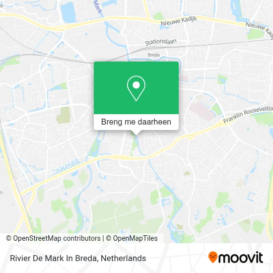 Rivier De Mark In Breda kaart