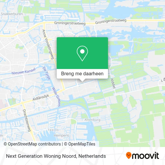 Next Generation Woning Noord kaart