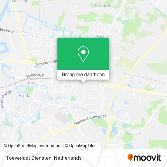 Toeverlaat Diensten kaart
