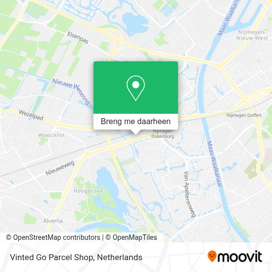 Vinted Go Parcel Shop kaart