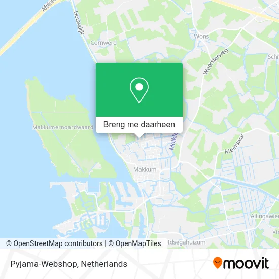 Pyjama-Webshop kaart